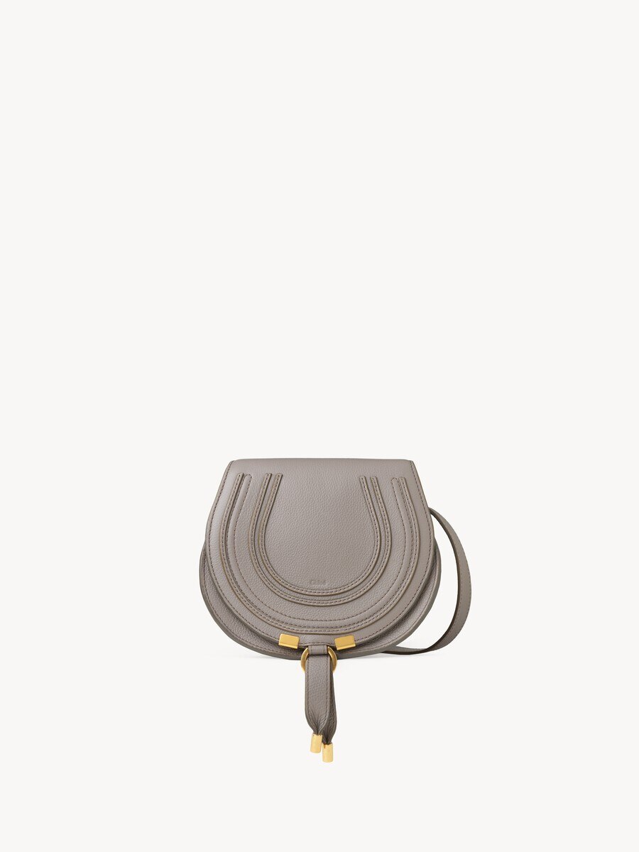 Small Marcie saddle bag in grained leather - 1