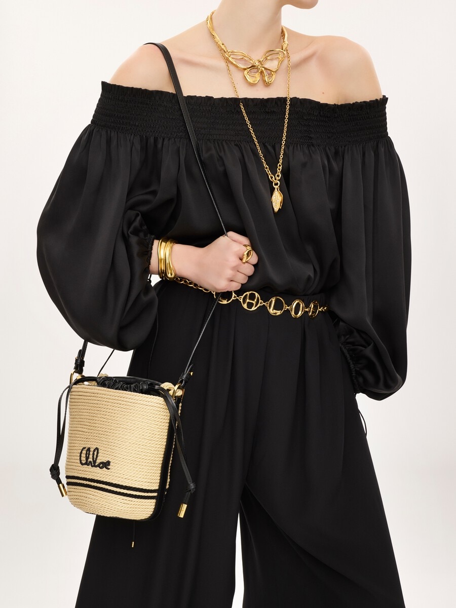 Chlo&eacute; Soleil bucket bag in cord - 3