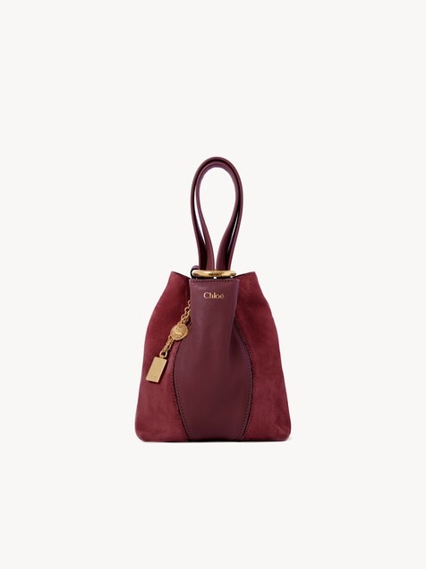 Small Chlo&eacute; Spin tote bag in suede & soft leather
