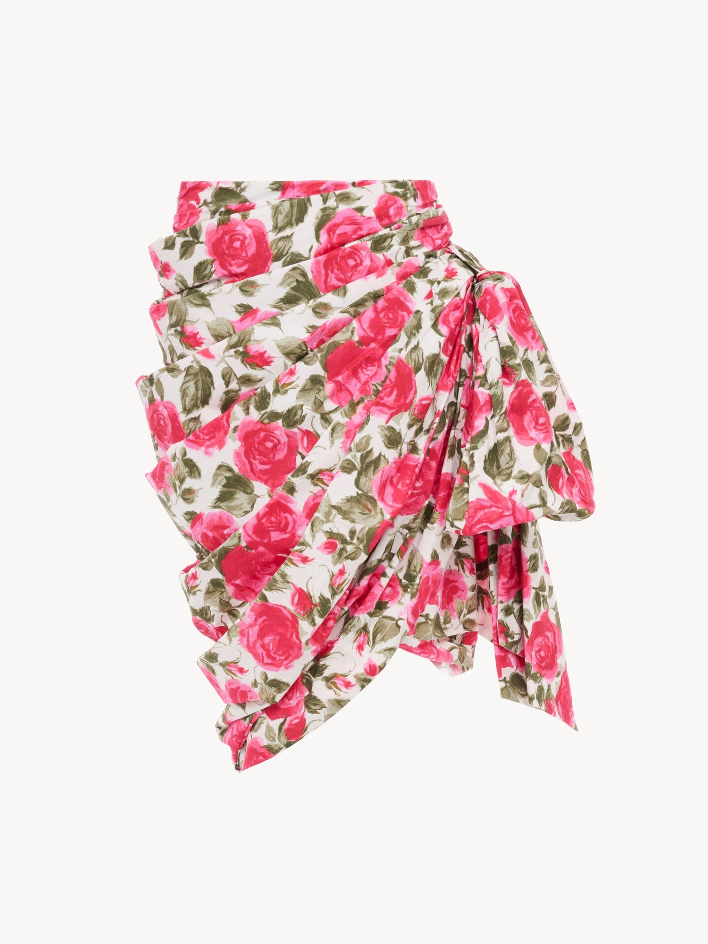 Knee-length wrap skirt in cotton poplin - 2.0