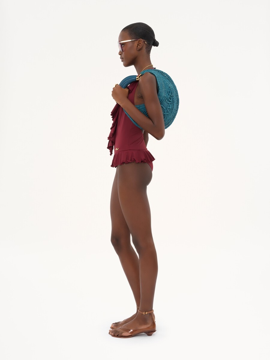 Bolso hobo Summer Banana de rafia - 10