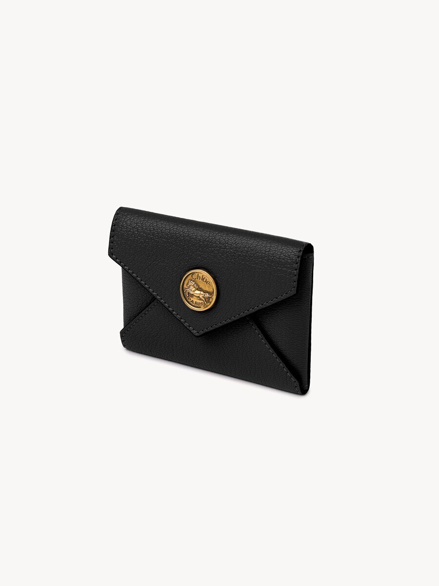 Envelope card holder in grained leather - 2