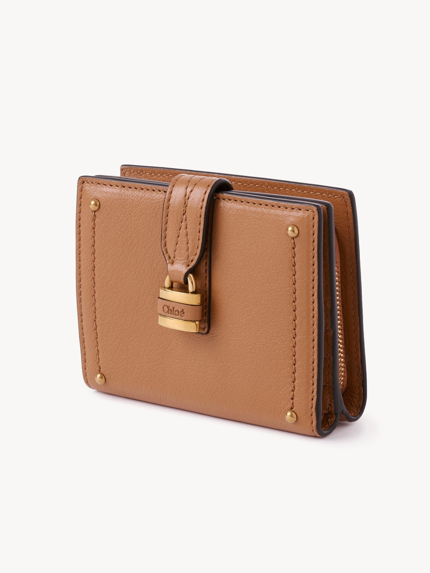 Portefeuille carr&eacute; Paddington en cuir grain&eacute; - 2.0