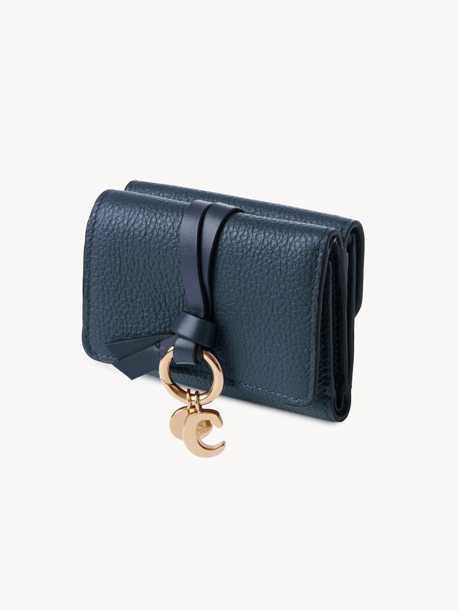 Mini Alphabet tri-fold in grained leather - 3