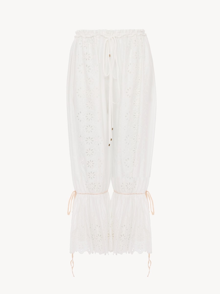 Fluid drawstring pants in soft cotton - 2