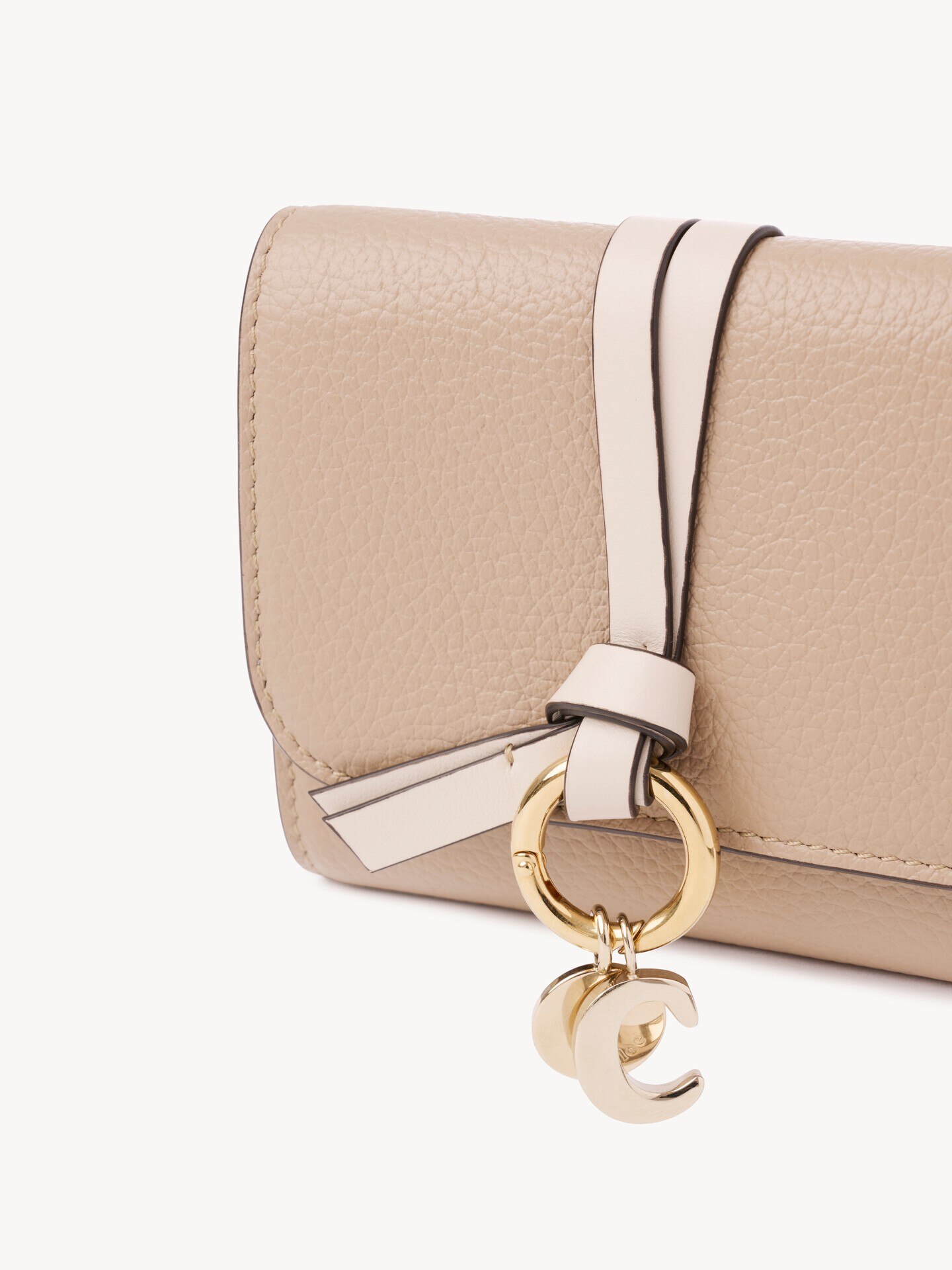 Small Alphabet tri-fold in grained leather  - 3.0