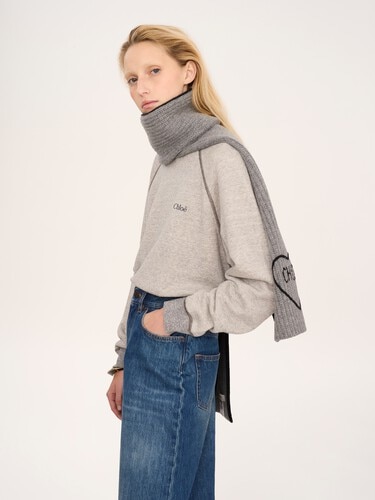 The Chlo&eacute; Encoeur scarf in wool & cashmere - 5