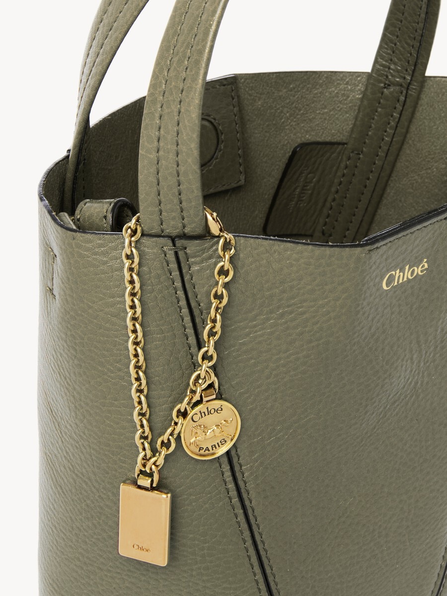 Small Chlo&eacute; Spin tote bag in grained leather - 7