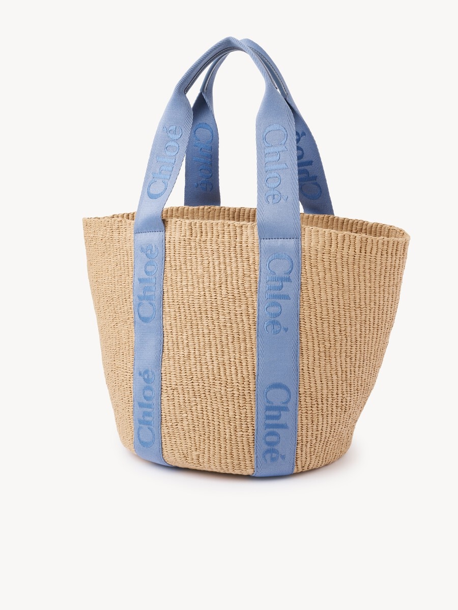 Bolso cesta grande Woody de fibras naturales - 6