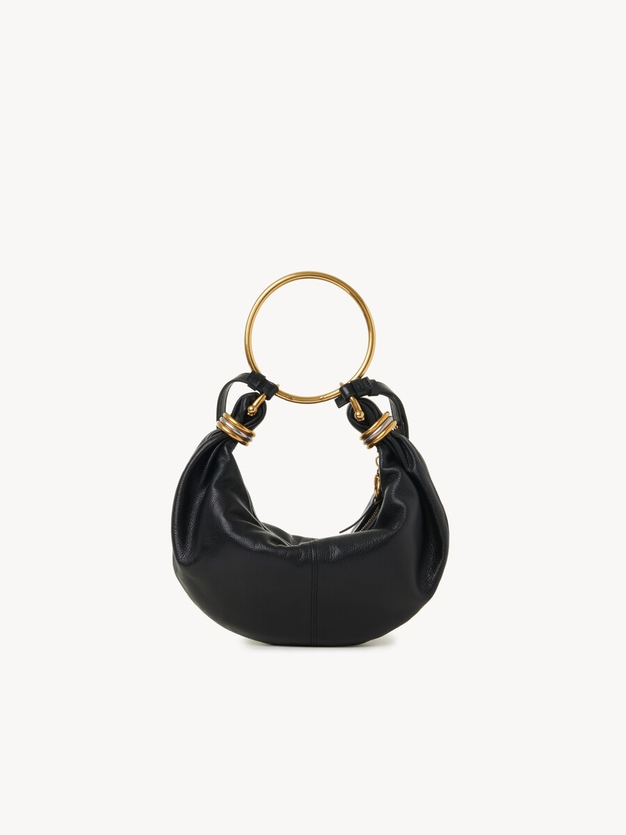 Small Bracelet Hobo bag in grained leather - 4