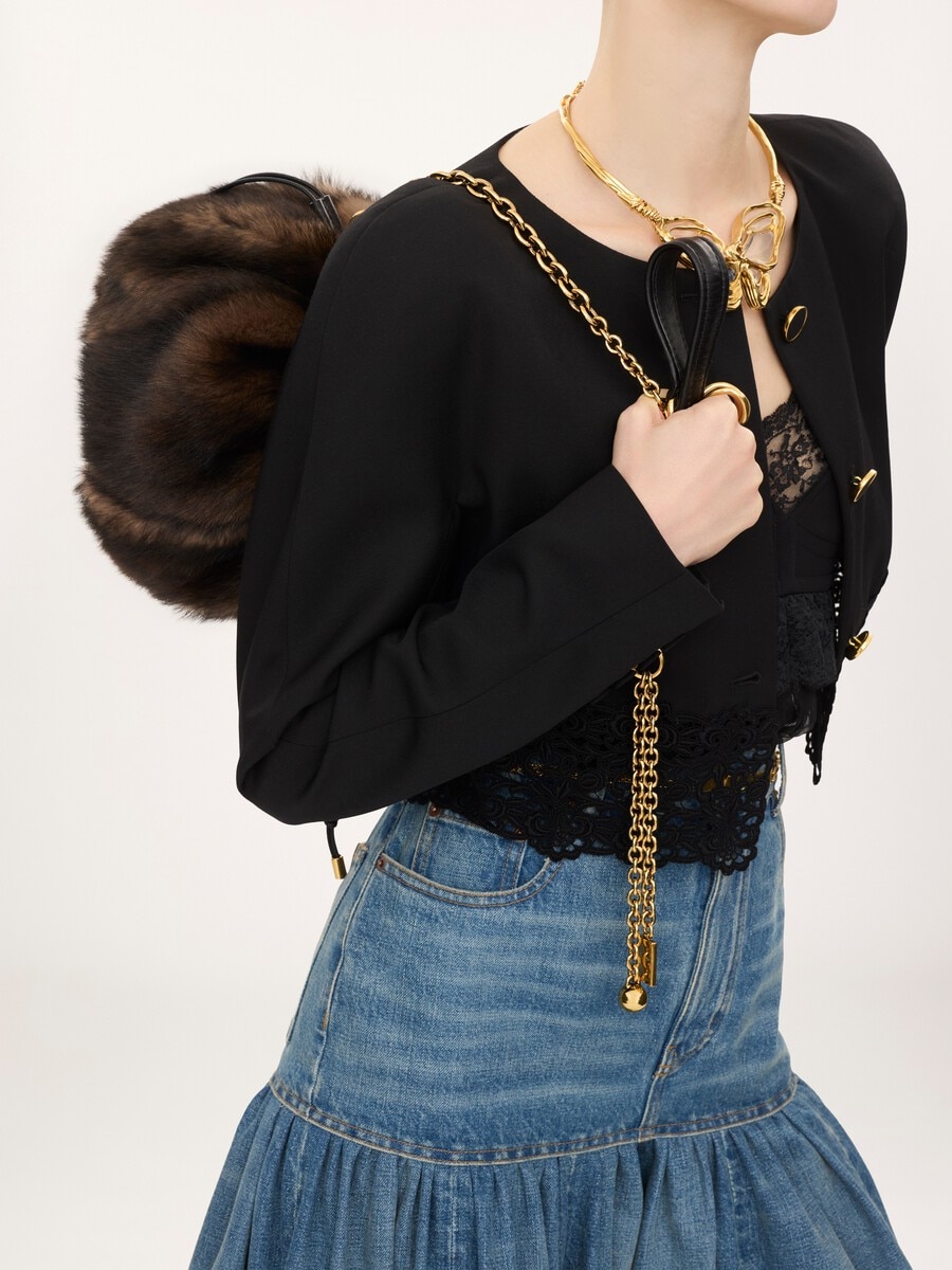 Sac cha&icirc;ne port&eacute; &eacute;paule Chlo&eacute; Pliss&eacute; en shearling - 2