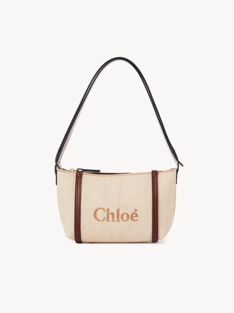 Chlo&eacute; Carry shoulder bag in raffia