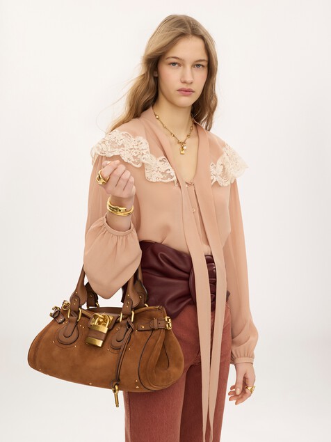 Paddington bag in suede leather