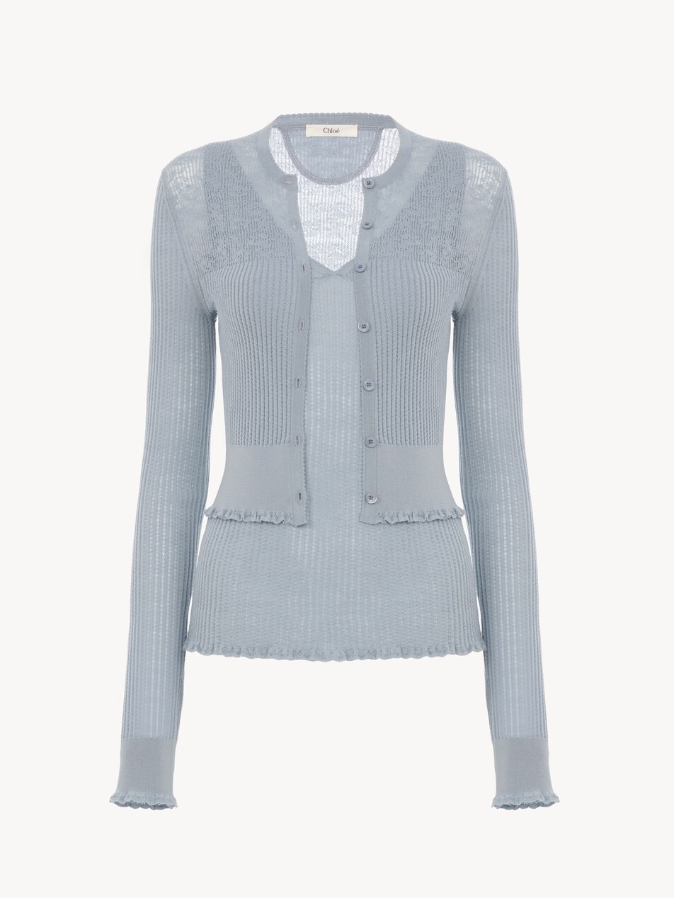 Twin set in a superfine wool knit