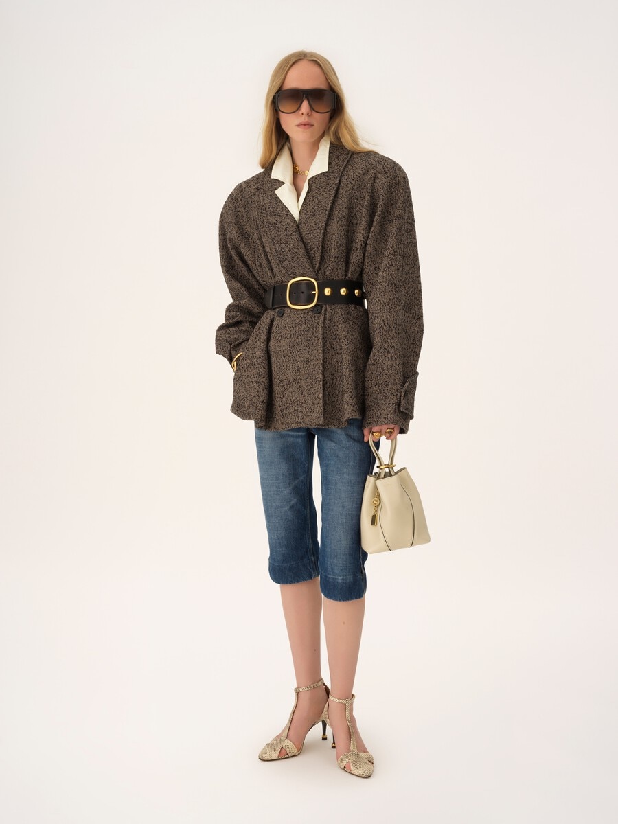 Bolso tote peque&ntilde;o Chlo&eacute; Spin de cuero granulado - 6