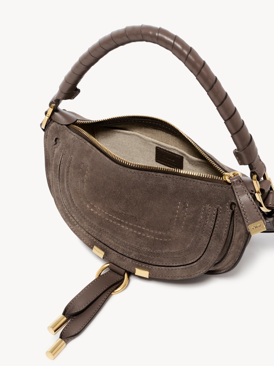 Mini Marcie shoulder bag in suede leather - 6