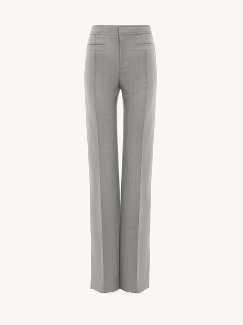 Tailored pants in chin&eacute; wool
