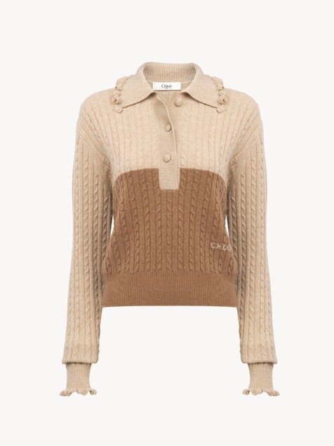 Collar sweater in a wool & cashmere knit