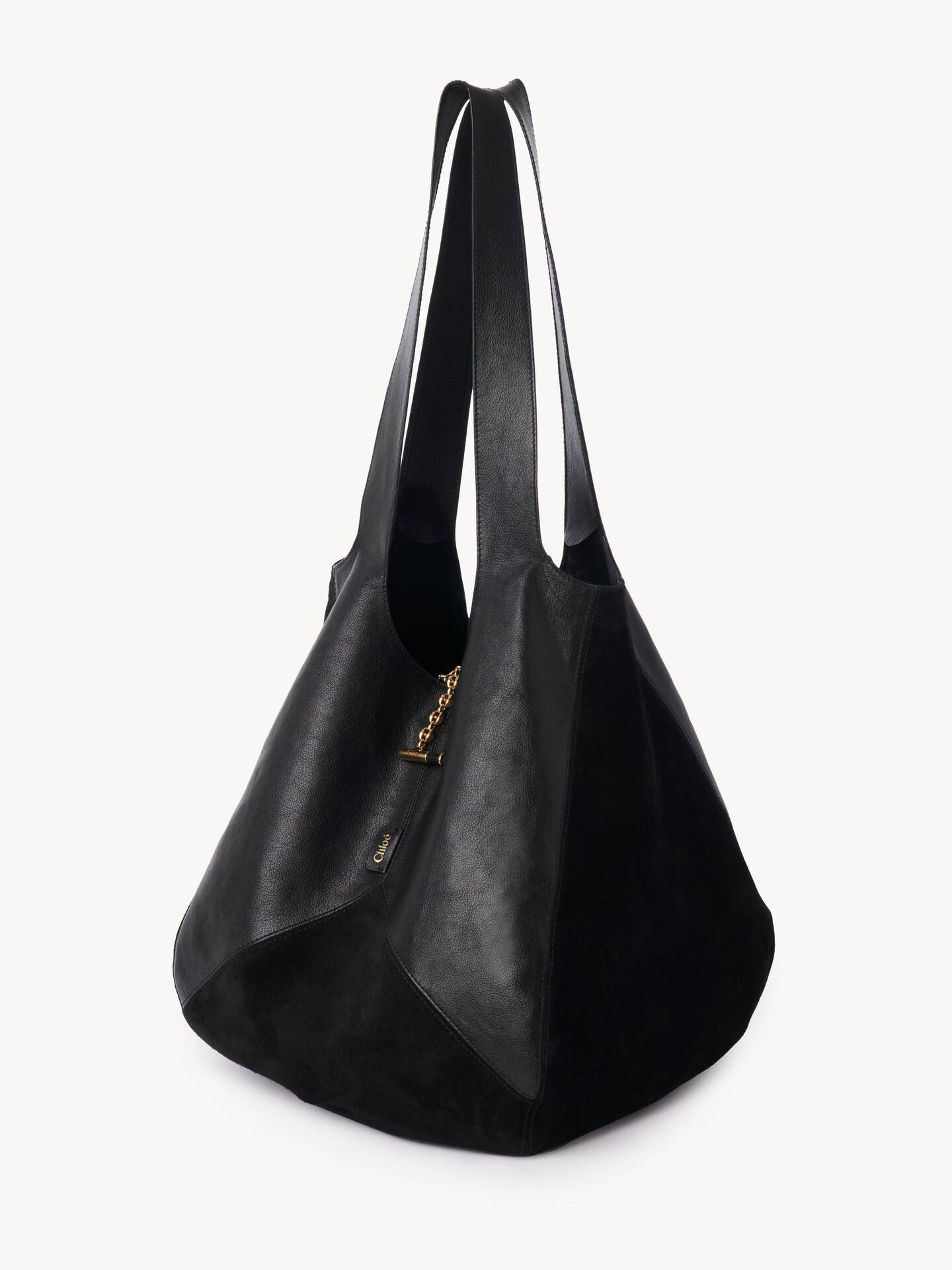 Chlo&eacute; Balloon bag in grained & suede leather - 3.0