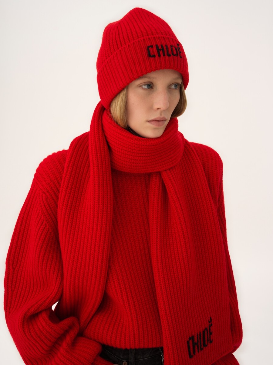 The Chlo&eacute; Joyful scarf in wool & cashmere - 5