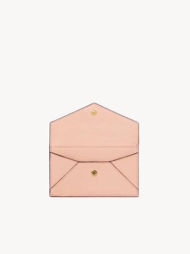 Small Envelope purse with card slots in grained leather - 5