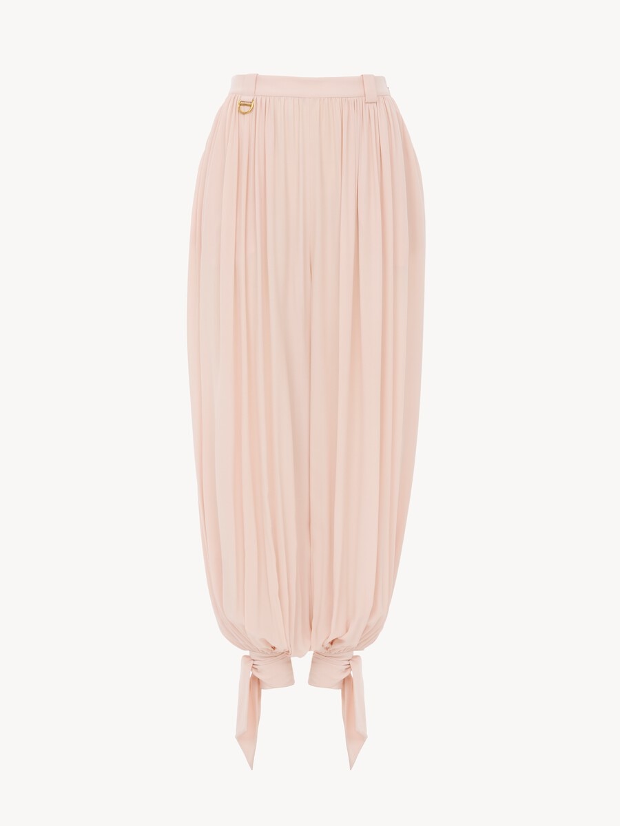 Fluid cropped pants in silk - 2