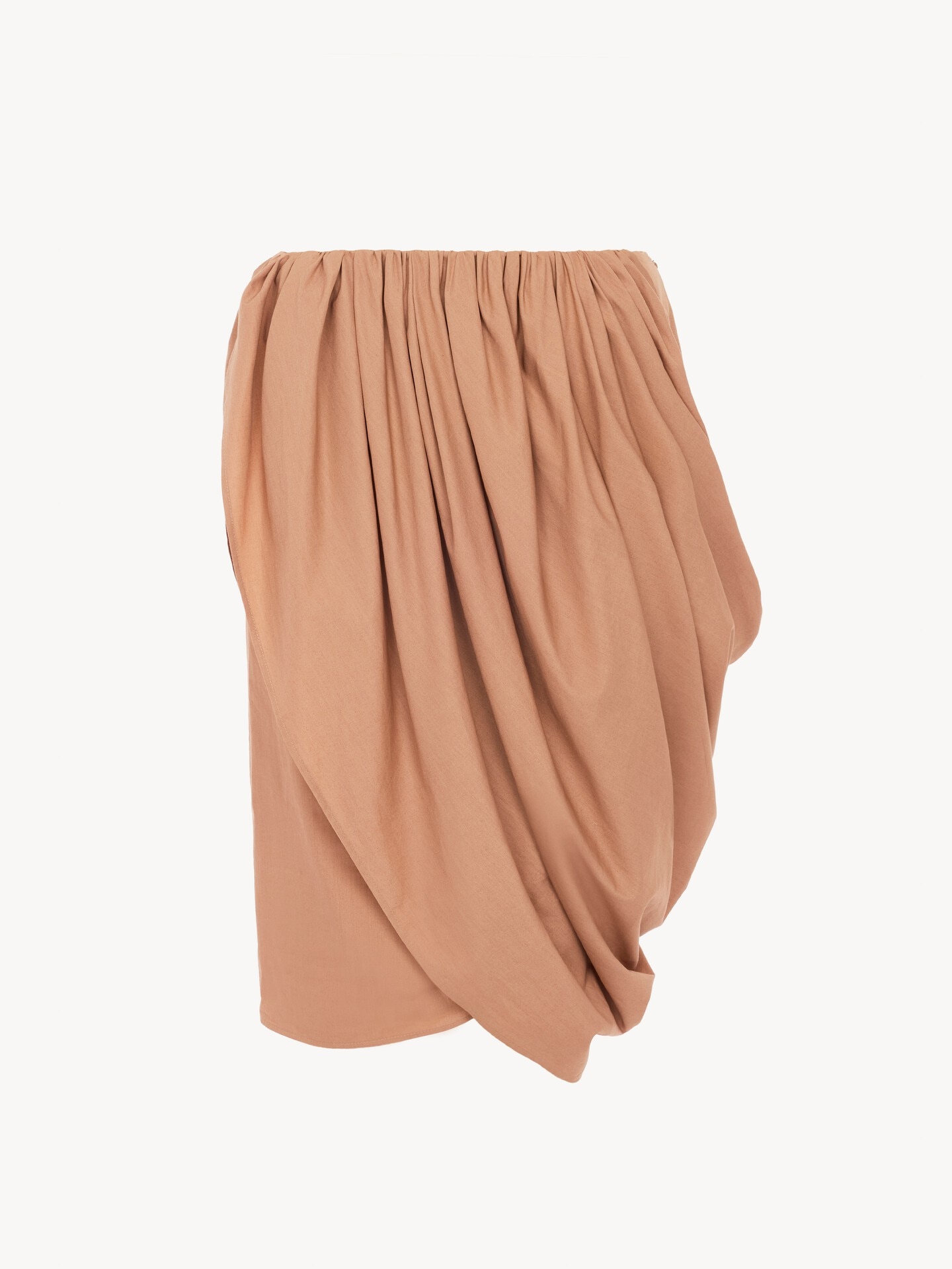 Knee-length wrap skirt in cotton poplin - 2.0