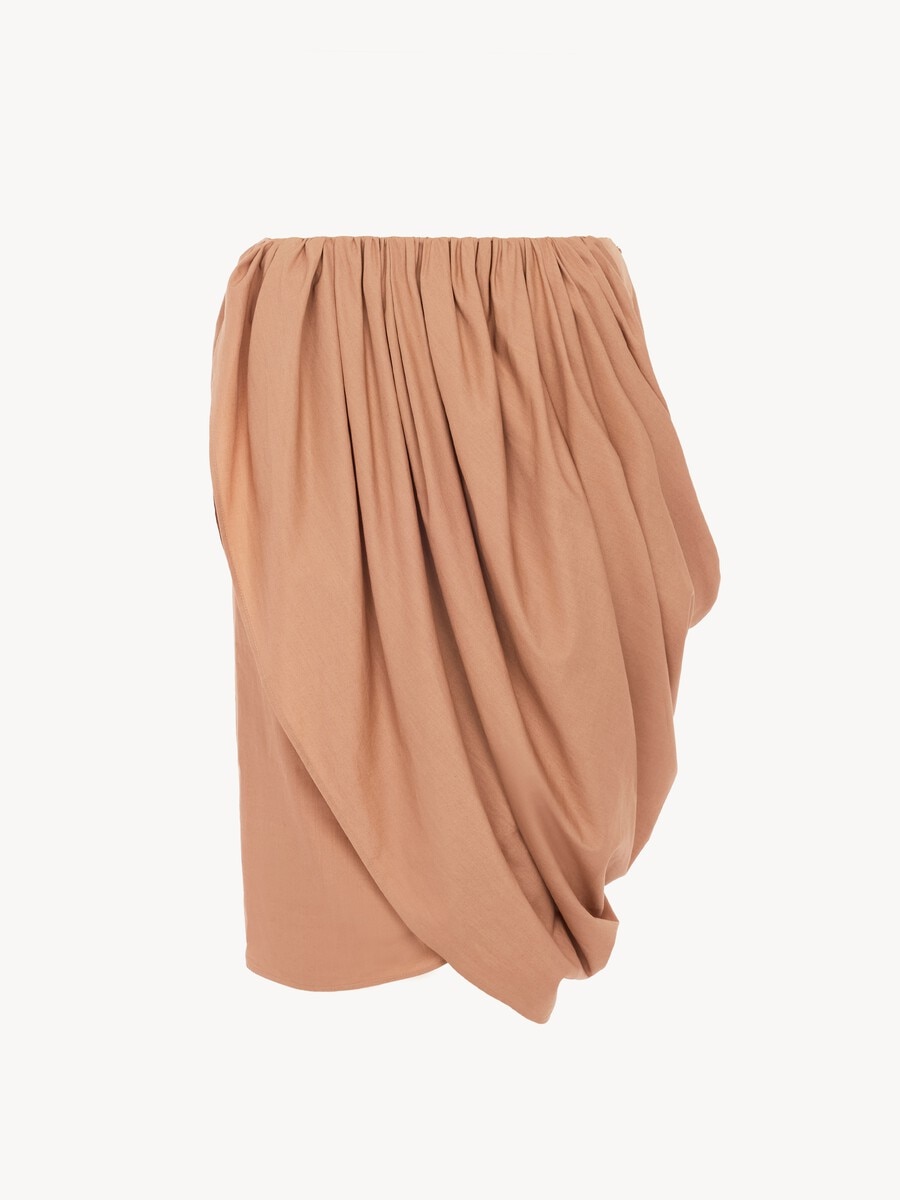 Knee-length wrap skirt in cotton poplin - 2