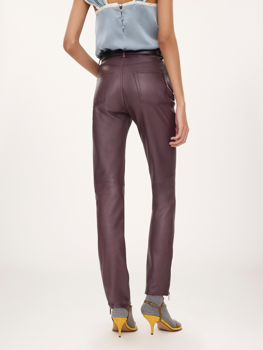 Slim pants in leather - 5