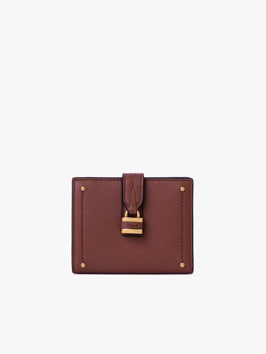 Portefeuille carr&eacute; Paddington en cuir grain&eacute; - 1