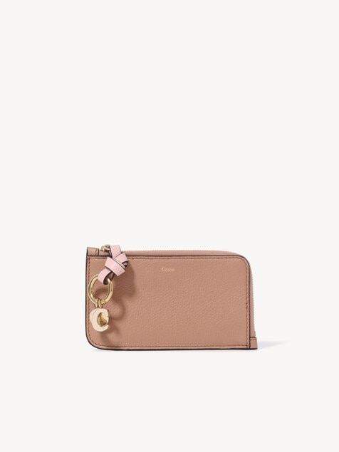 Alphabet wallet in grained leather