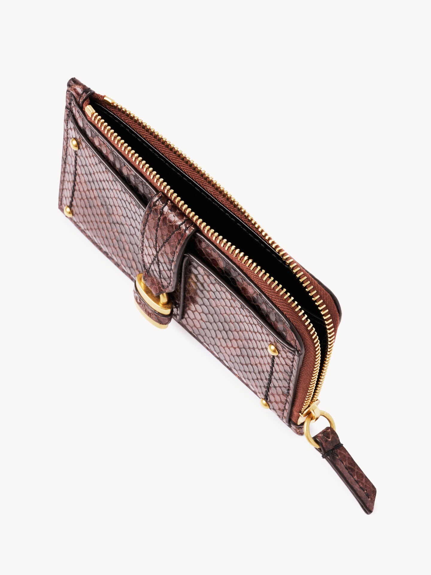 Small Paddington purse with card slots in python-effect leather - 5.0