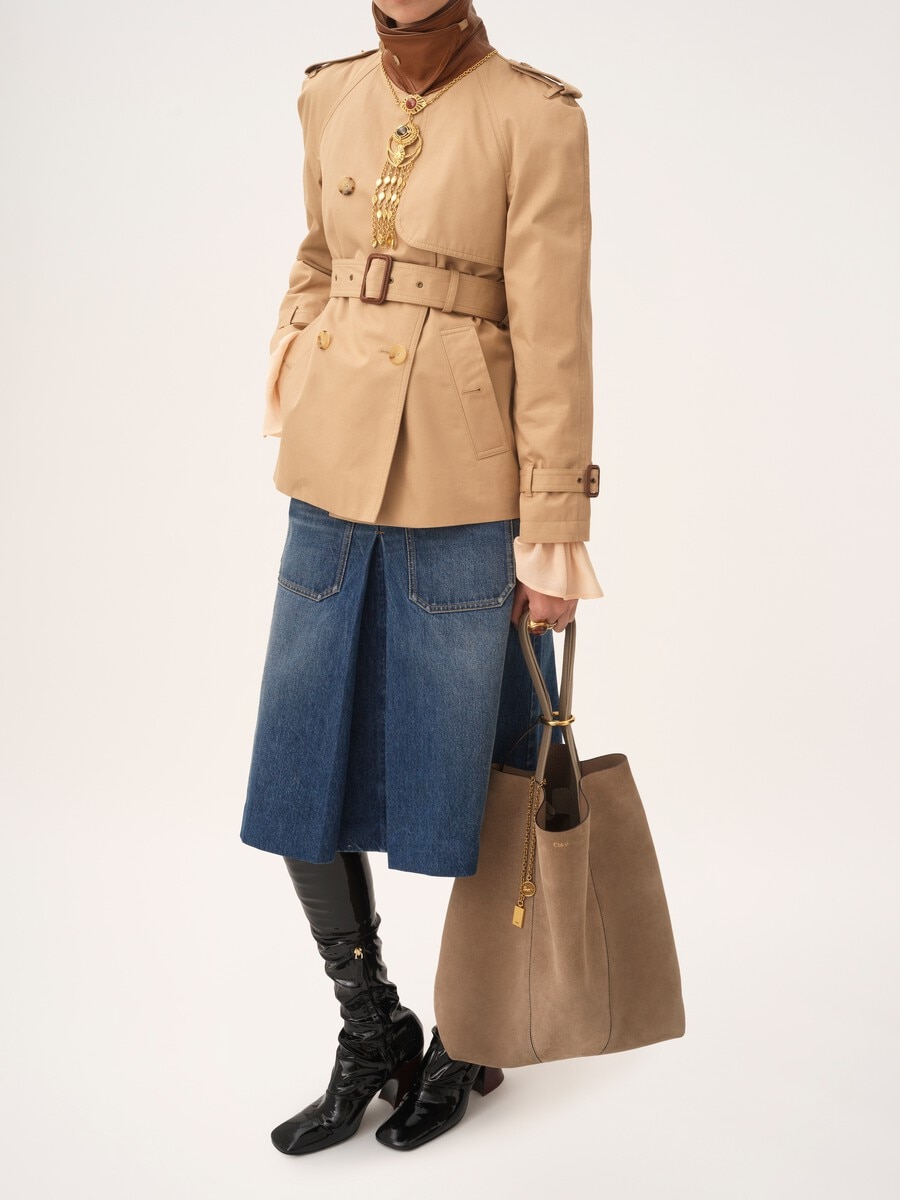 Bolso tote grande Chlo&eacute; Spin de ante - 8