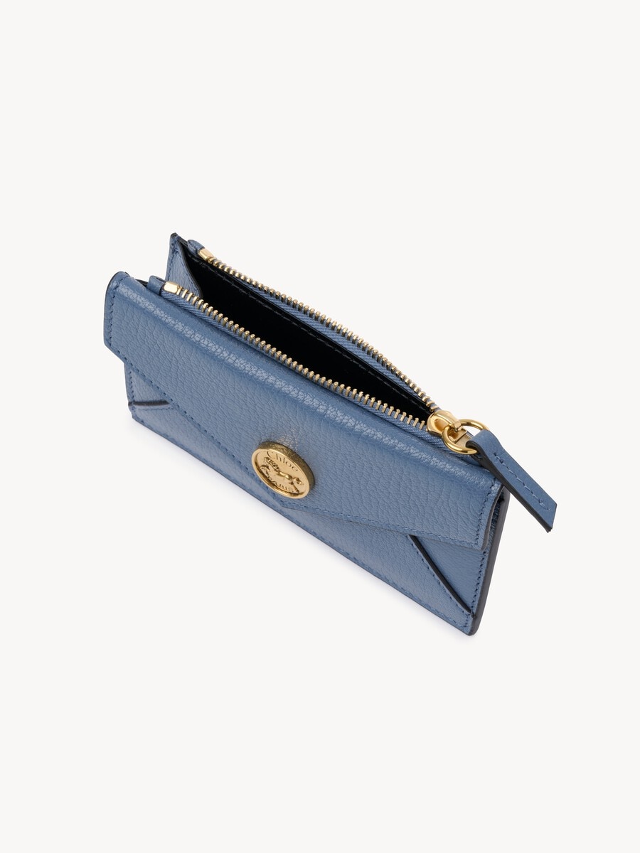 Small Envelope purse with card slots in grained leather - 5