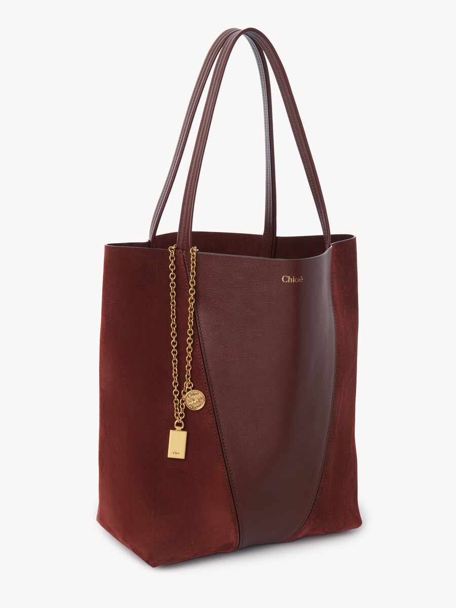 Bolso tote Chlo&eacute; Spin de cuero granulado y ante - 5