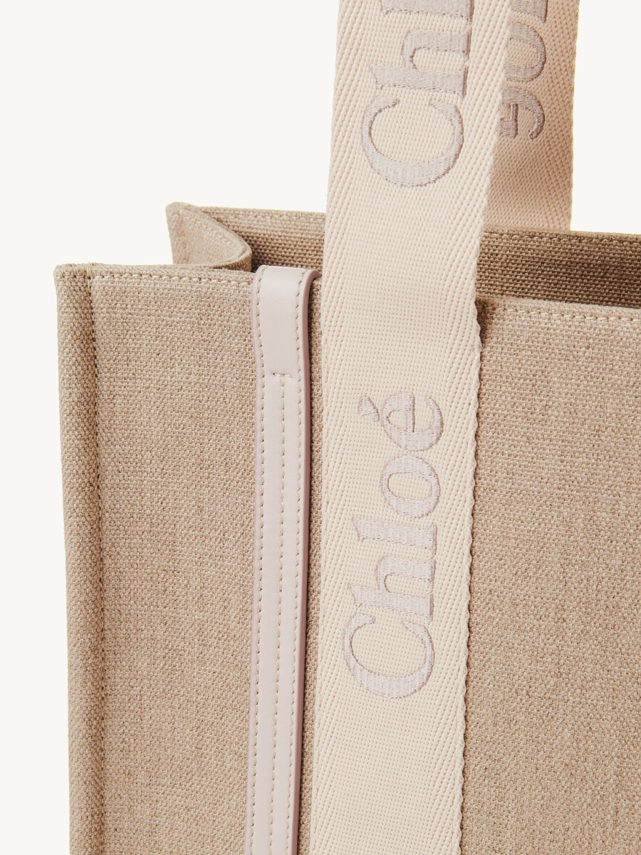 Bolso tote Woody de lino - 7