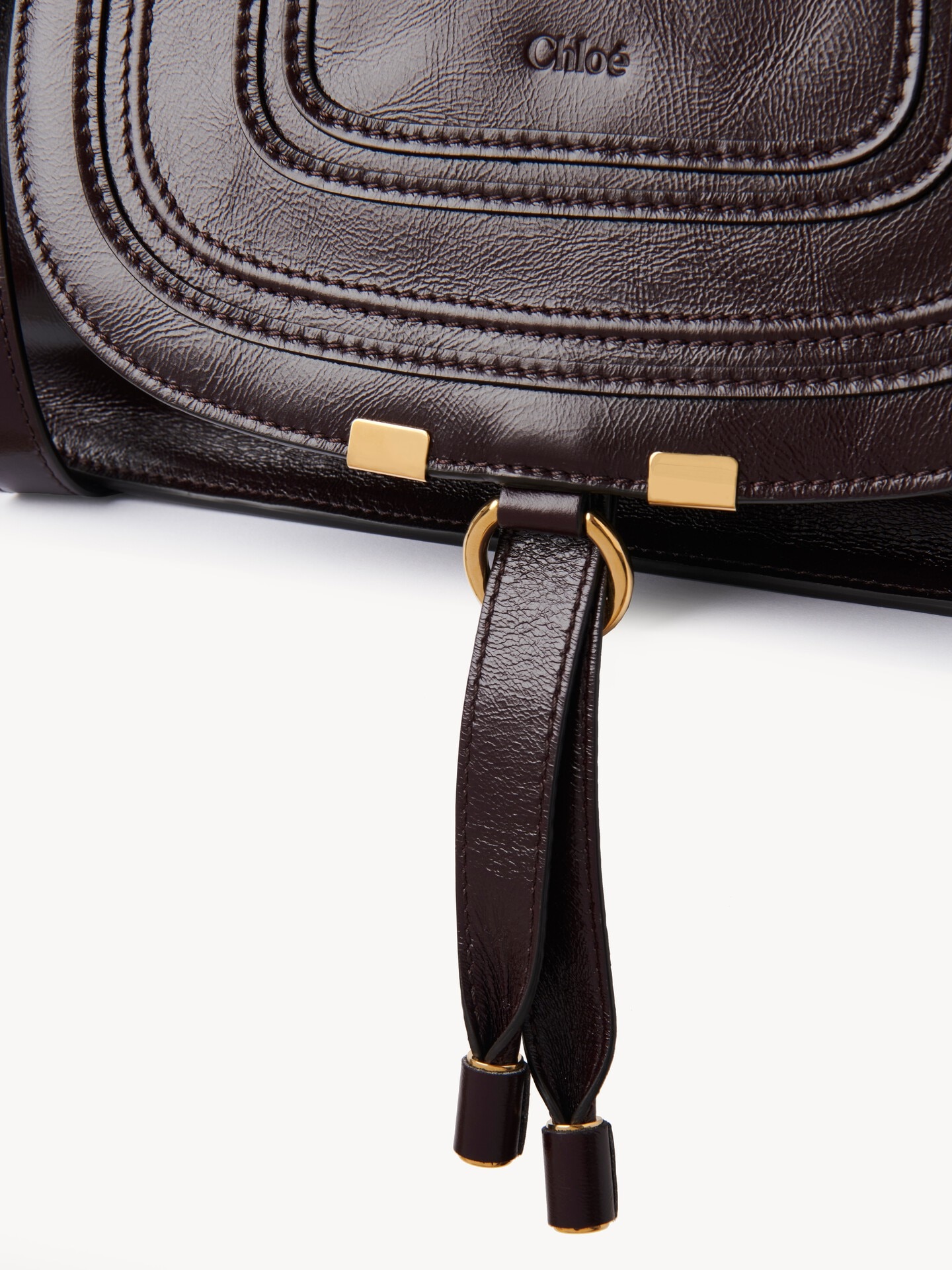 Small Marcie bag in shiny leather - 6.0