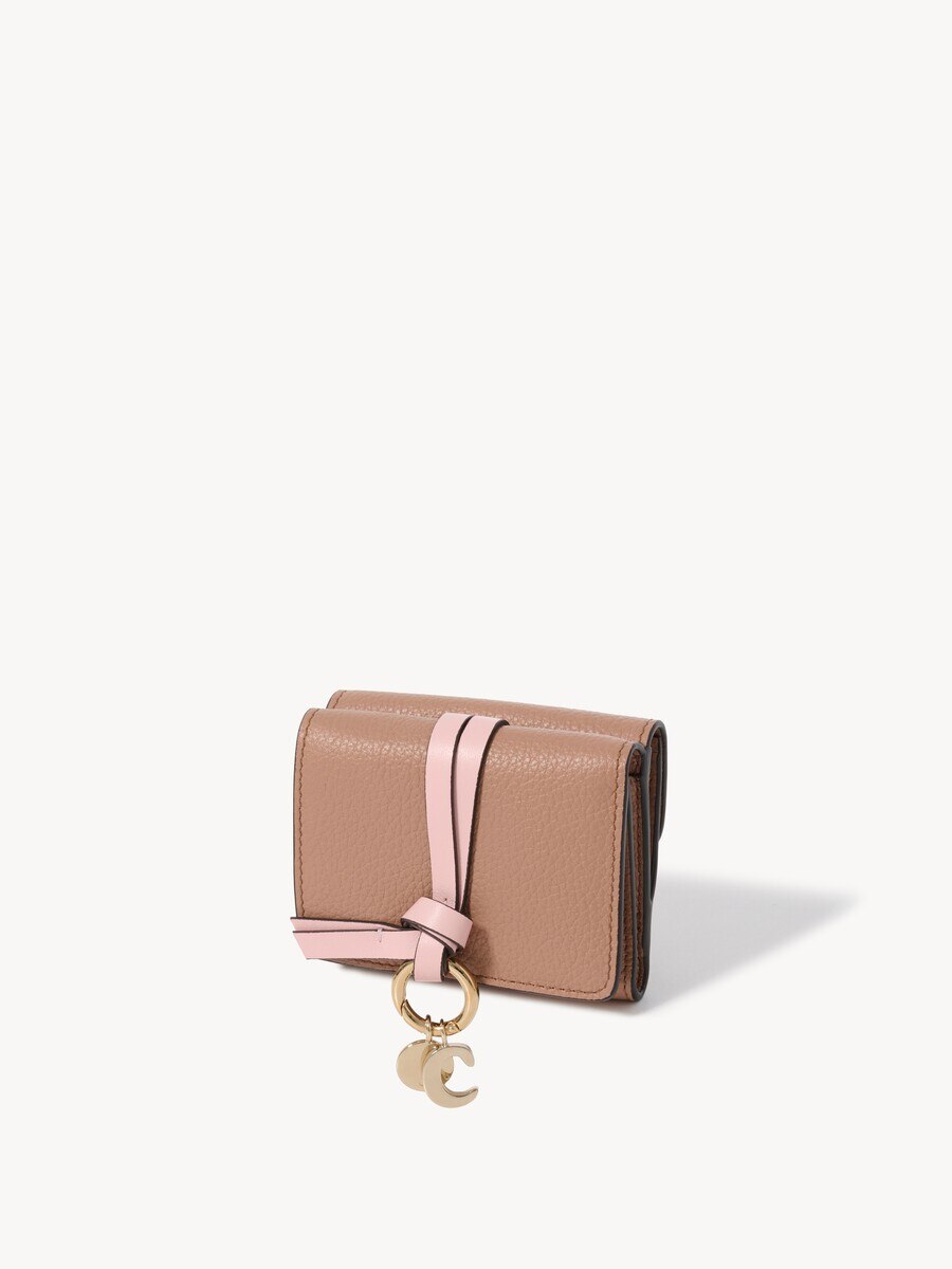 Mini Alphabet tri-fold in grained leather - 2