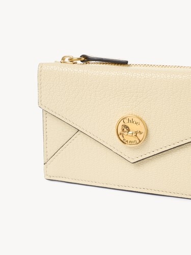 Small Envelope purse with card slots in grained leather - 6