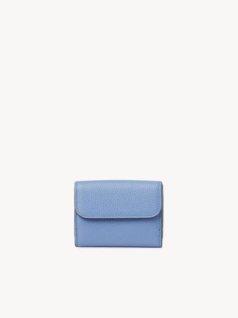 Mini Alphabet tri-fold in grained leather