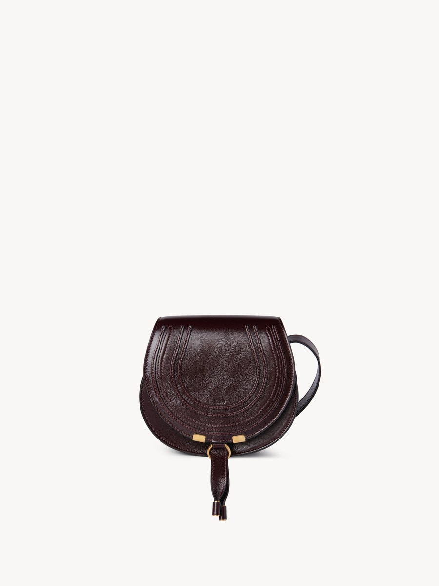 Bolso saddle peque&ntilde;o Marcie de cuero brillante - 2