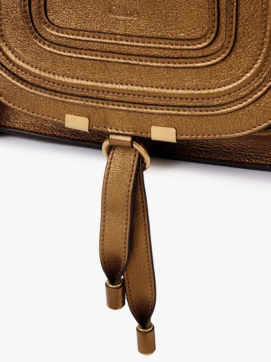 Bolso Marcie peque&ntilde;o de cuero metalizado - 9