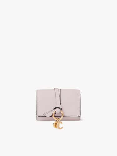 Mini Alphabet tri-fold in grained leather - 1
