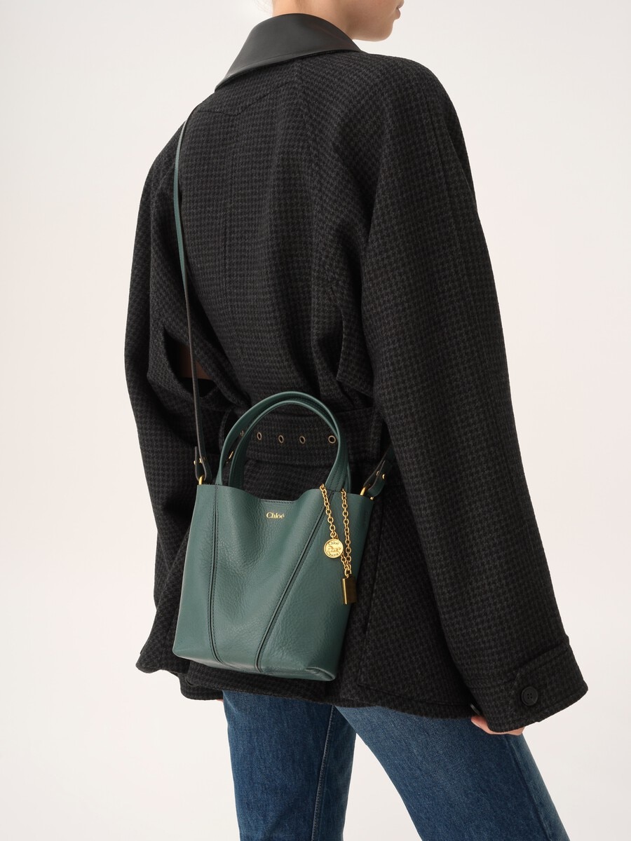 Small Chlo&eacute; Spin tote bag in grained leather - 3