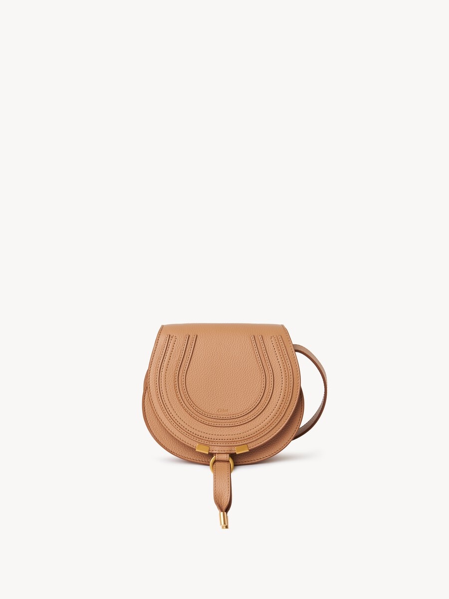 Small Marcie saddle bag in grained leather - 1