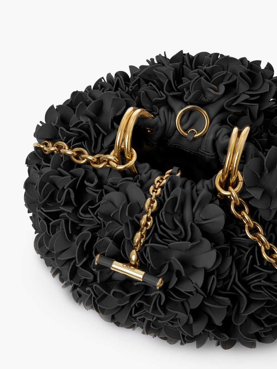 Chlo&eacute; Pliss&eacute; shoulder bag with chain in leather flowers - 5