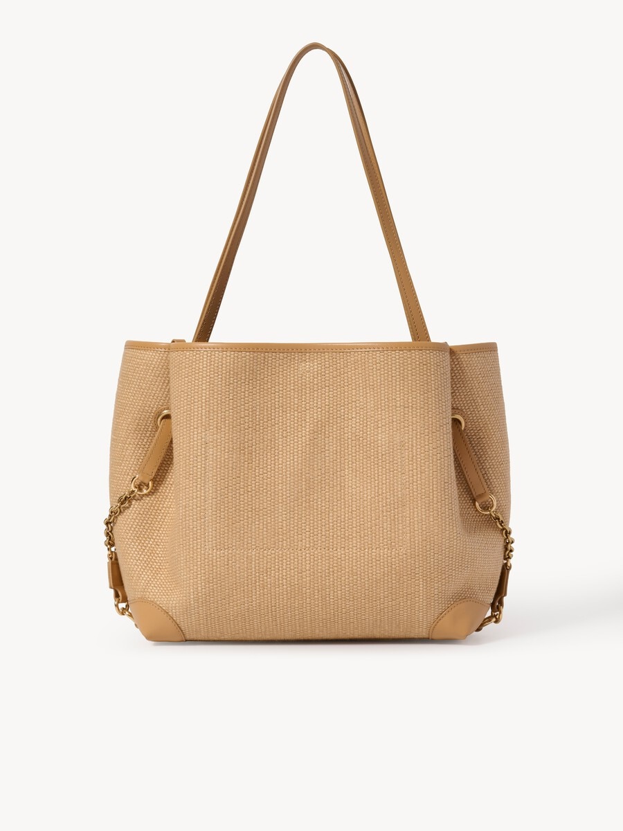 Chlo&eacute; Clover double carry bag in raffia-effect fibers - 5