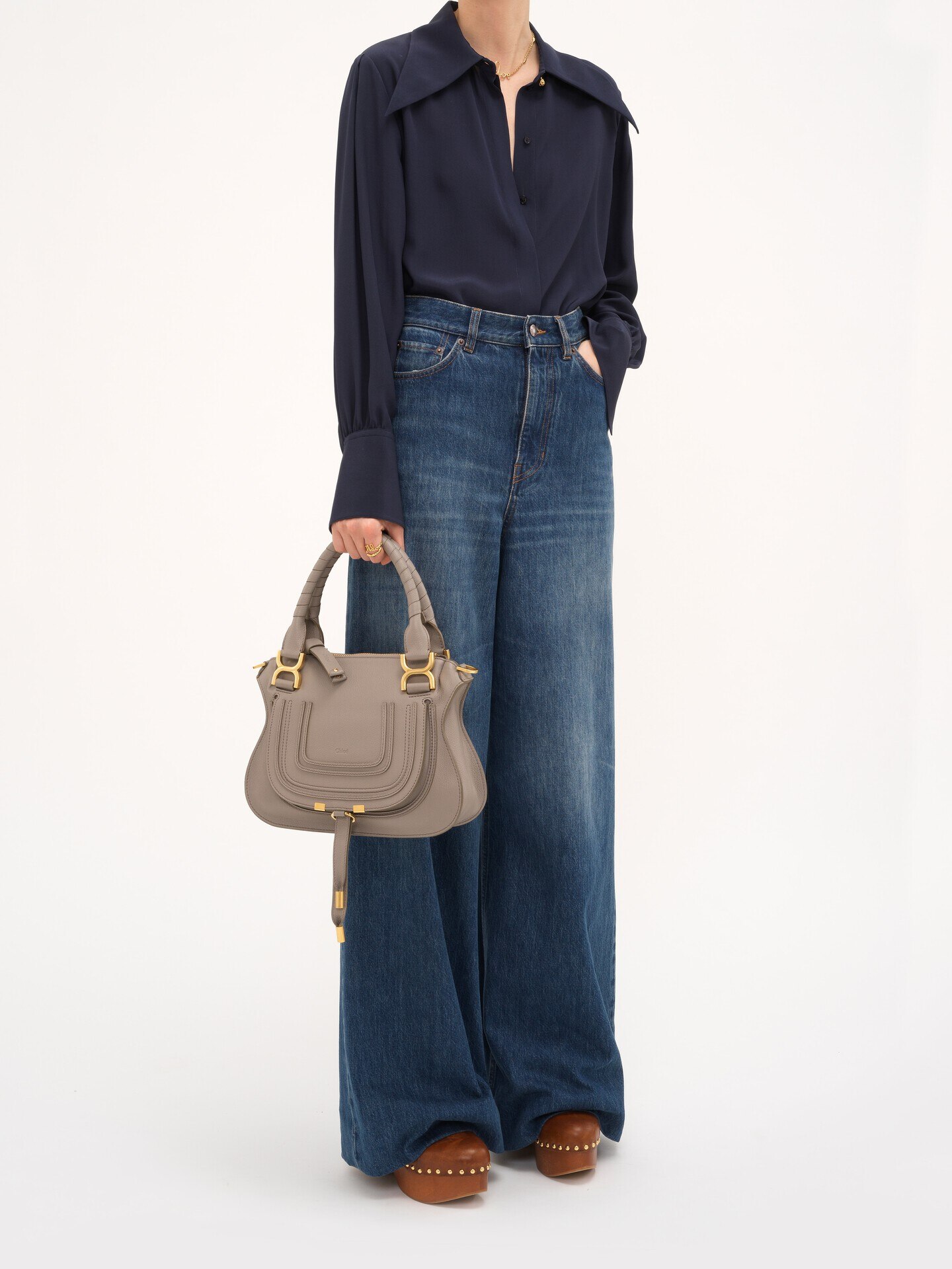 Small Marcie bag in grained leather - 7.0