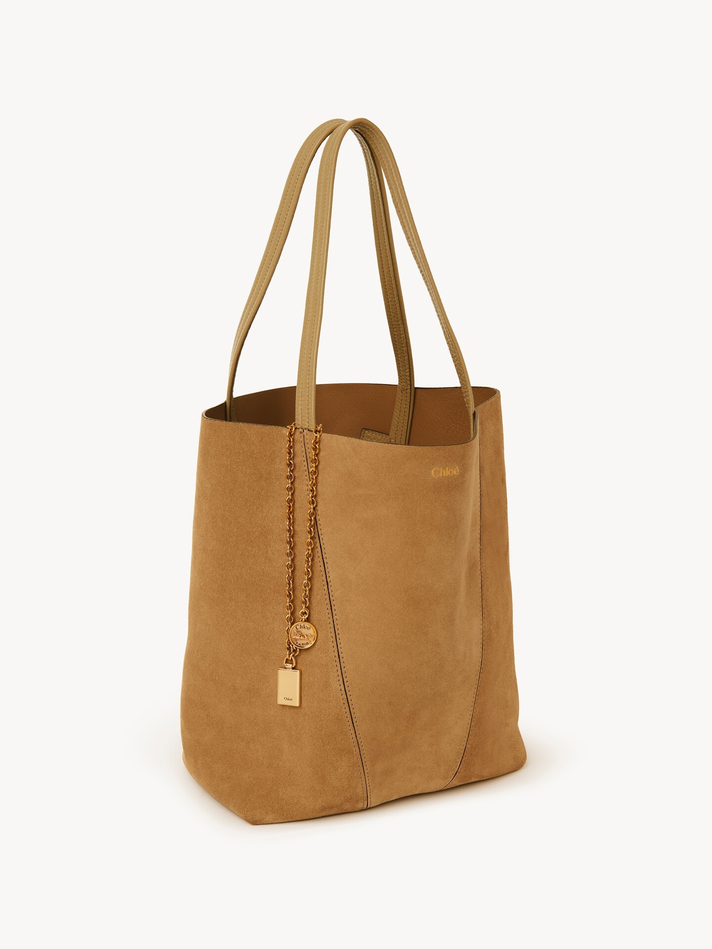 Sac cabas Chlo&eacute; Spin en cuir velours - 5.0