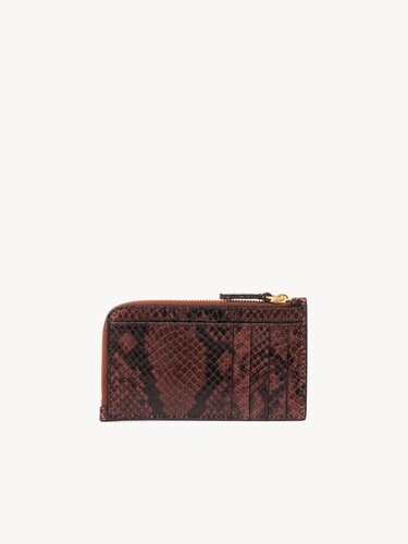 Small Paddington purse with card slots in python-effect leather - 4